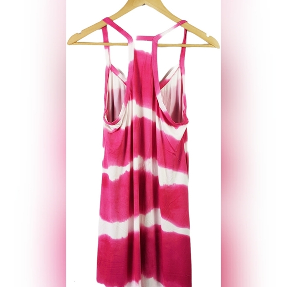 Striped Tie-Dye Printed Racerback Maxi Dress Plus Size - Picture 6 of 13
